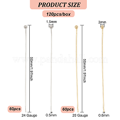 120Pcs 2 Styles Brass Ball Head Pins&nbsp;KK-BC0009-87