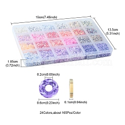 168G 24 Colors Handmade Polymer Clay Beads&nbsp;CLAY-YW0001-79