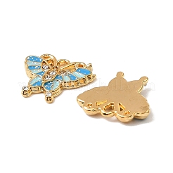 304 Stainless Steel with Crystal Rhinestone Enamel Charms&nbsp;STAS-G358-06G-01