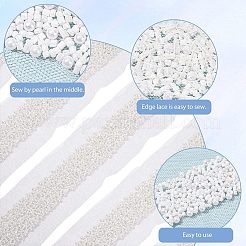 Fabric with Glass Beads Ribbon&nbsp;OCOR-WH0067-22