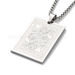 Non-Tarnish 201 Stainless Steel Pendant Necklace&nbsp;NJEW-K253-12P