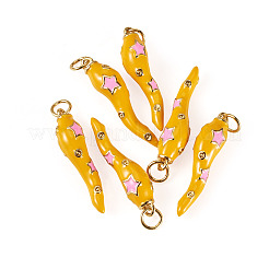 6Pcs Brass Enamel Pendants&nbsp;KK-SW0001-08B