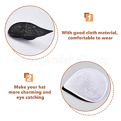 2Pcs 2 Colors Cloth Fascinator Hat Base for Millinery&nbsp;AJEW-HS0001-05