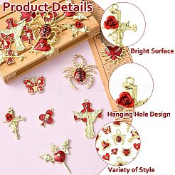 20Pcs 10 Styles Alloy Enamel Pendants&nbsp;FIND-CJ0004-15