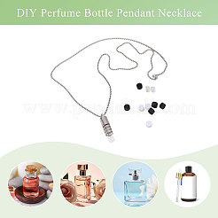 1Pc 316 Stainless Steel Box Chain Hollow Column Perfume Bottle Pendant Necklaces&nbsp;NJEW-PH0001-39