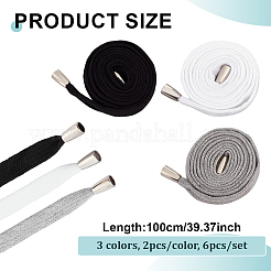 6Pcs 3 Colors Cotton Cords Drawstring&nbsp;HJEW-BC00071