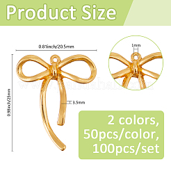 100Pcs 2 Colors Tibetan Style Alloy Pendants&nbsp;FIND-FH0011-77