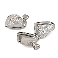 316 Stainless Steel Locket Pendants&nbsp;STAS-K321-13P