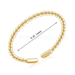 925 Sterling Silver Ball Chains Shape Open Cuff Ring for Women&nbsp;JR870A
