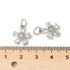 Brass Micro Pave Cubic Zirconia Pendants&nbsp;KK-U067-04P