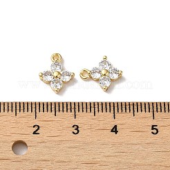 Brass with Glass Rhinestone Charms&nbsp;KK-B079-17G
