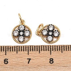 Brass Cubic Zirconia Charms&nbsp;KK-L251-46GB-A03