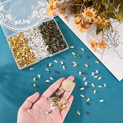 1200Pcs 3 Colors Iron Folding Crimp Ends&nbsp;IFIN-CL0001-11