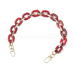 4Pcs 4 Colors Acrylic with CCB Plastic Oval Link Chain Purse Decorative Chains&nbsp;AJEW-BA00177