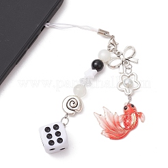 2Pcs Acrylic Gemtone Plastic Phone Hand Strap Chains&nbsp;HJEW-JM03025-02