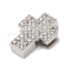 304 Stainless Steel Rhinestone Slide Charms&nbsp;STAS-P421-04D-P