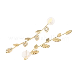 Cubic Zirconia Chains Tassel Earrings&nbsp;EJEW-P236-05G