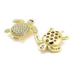 Brass Micro Pave Cubic Zirconia Beads&nbsp;KK-H527-39G