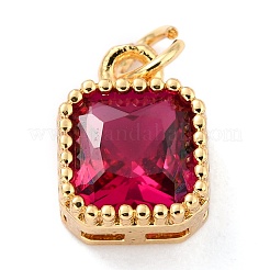 Real 18K Gold Plated Brass Inlaid Cubic Zirconia Charms&nbsp;ZIRC-L100-073G-04