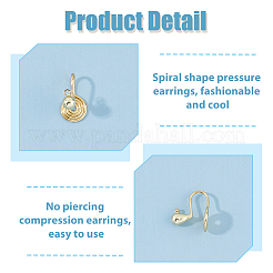 8Pcs 2 Colors Brass Clip-on Earring Findings&nbsp;KK-HS0001-56