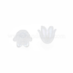 6-Petal Imitation Jelly Acrylic Bead Caps&nbsp;JACR-T002-02G