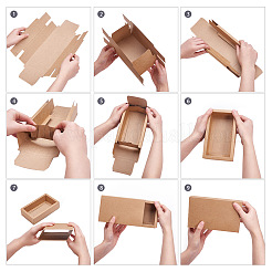 Kraft Paper Drawer Box&nbsp;CON-YW0001-03D-A
