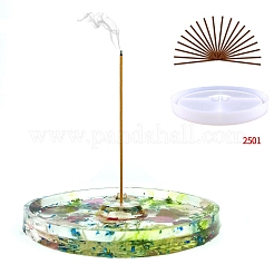 Flat Round Food Grade Silicone Incense Holder Molds&nbsp;SIMO-PW0006-048