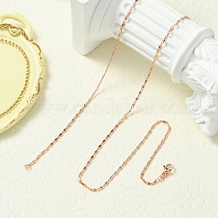 1.5mm Rack Plating Brass Oval Link Chain Necklaces for Women Men&nbsp;MAK-L044-32RG