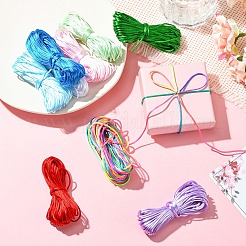 100m 10 Colors Nylon Satin Rattail Cords&nbsp;NWIR-YW0001-17