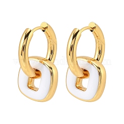 304 Stainless Steel Enamel Hoop Earrings&nbsp;EJEW-P343-02G-01