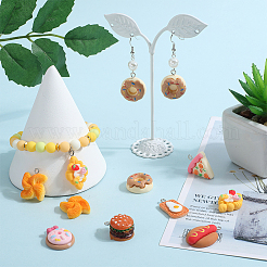 32Pcs 8 Styles Foods Opaque Resin Pendants&nbsp;RESI-SC0003-37