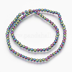 Electroplate Non-Magnetic Synthetic Hematite Beads Strands&nbsp;G-F585-C02-4mm