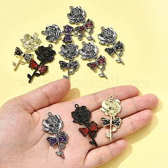 10Pcs 5 Colors Alloy Enamel Gothic Style Pendants&nbsp;FIND-FS0004-30