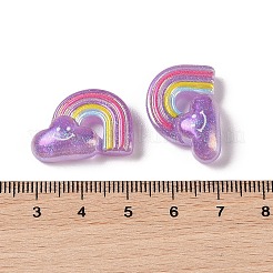 Glitter Plated Resin Cabochons&nbsp;LS-RESI-H163-07D