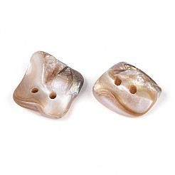 2-Hole Freshwater Shell Buttons&nbsp;SHEL-T020-18