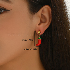 Brass Dangle Stud Earrings&nbsp;JI9518-1