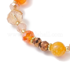 3Pcs 3 Styles Thanksgiving Day Alloy Enamel & ABS Plastic Imitation Pearl Charm Bracelets&nbsp;BJEW-JB12627