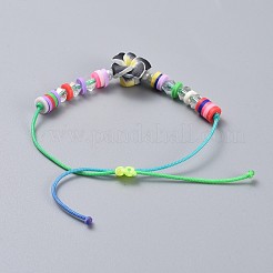 Adjustable Nylon Thread Kid Braided Beads Bracelets&nbsp;BJEW-JB04453-M