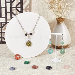 10Pcs 10 Styles Natural & Synthetic Gemstone Pendants&nbsp;G-CA0001-52