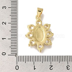 Rack Plating Brass Micro Pave Clear Cubic Zirconia Pendants&nbsp;KK-U019-24G