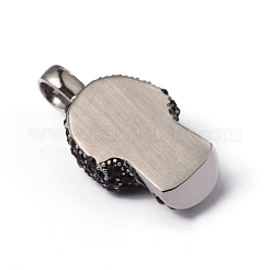 316 Surgical Stainless Steel Rhinestone Pendants&nbsp;STAS-L184-030