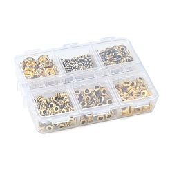 285Pcs 6 Style Iron Rhinestone & Tibetan Style Alloy Spacer Beads&nbsp;DIY-FS0004-08