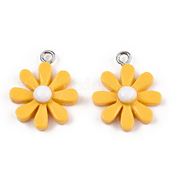 Opaque Resin Pendants&nbsp;LS-RESI-WH0037-01C
