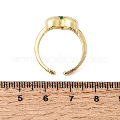 Brass Cuff Open Rings for Women&nbsp;RJEW-C164-05A-G