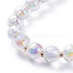 Transparent Round Acrylic Beads Stretch Bracelets&nbsp;BJEW-JB05616