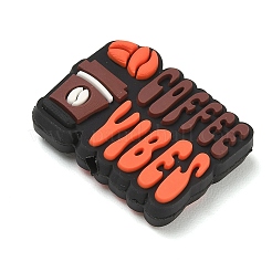 Coffee Theme Silicone Beads&nbsp;SL-CBACE28-01G