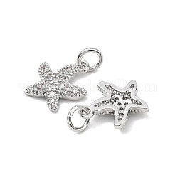 SHEGRACE Brass Micro Pave Clear Cubic Zirconia Pendants&nbsp;XGRQ2C141-410P