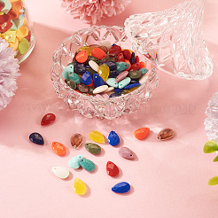100Pcs 10 Colors Opaque Acrylic Charms&nbsp;MACR-TA0001-86