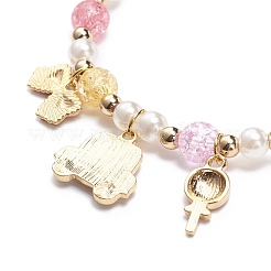 Colorful Alloy Enamel Cute Charms Bracelet&nbsp;BJEW-JB08661-03