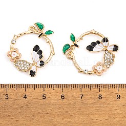 Rack Plating Alloy Enamel Pendants&nbsp;FIND-A040-04KCG-04
